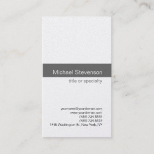 Grey Stripe Vertical Stylish Trendy Business Card