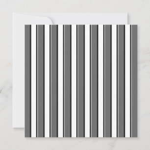 Grey Striped Custom Graduation Invitations
