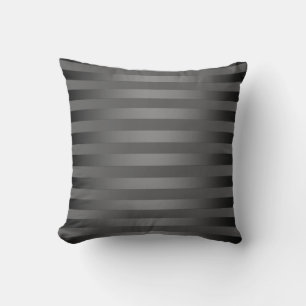 Grey, striped, gradient, grey stripes, simple, min cushion