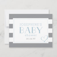 Grey Striped Shower Light Blue