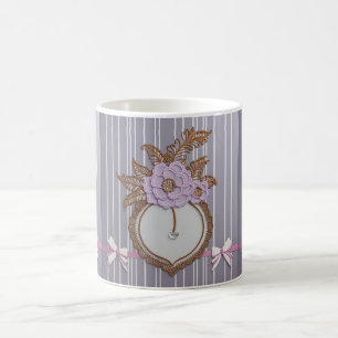 Grey stripes AI art Coffee Mug
