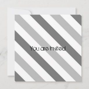 Grey Stripes Baby Shower Invitation