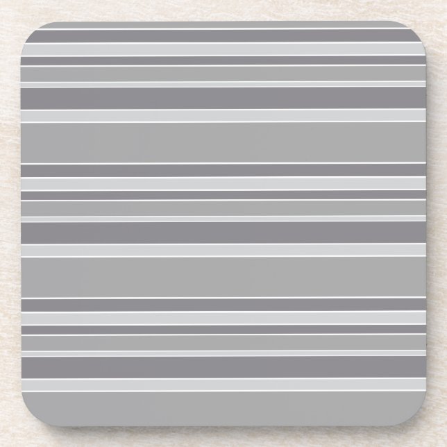 Grey stripes coaster (Front)