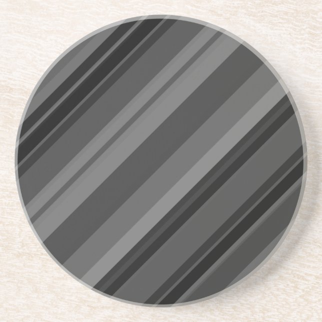 Grey Stripes Coaster (Front)
