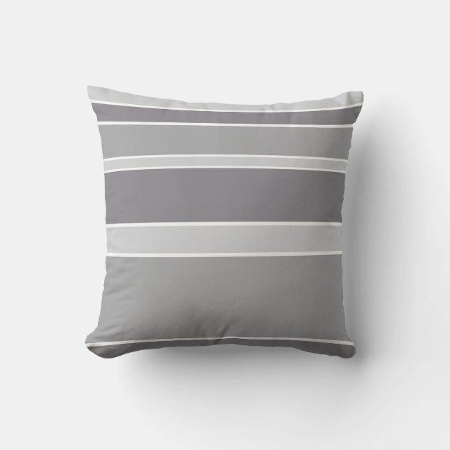 Grey stripes cushion (Front)