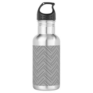 Grey stripes double weave pattern 532 ml water bottle