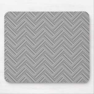 Grey stripes double weave pattern mouse mat