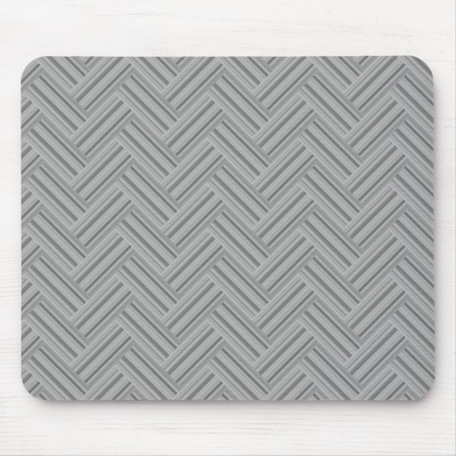 Grey stripes double weave pattern mouse mat (Front)