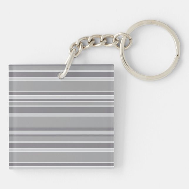Grey stripes key ring (Back)