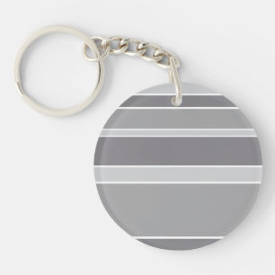 Grey stripes key ring