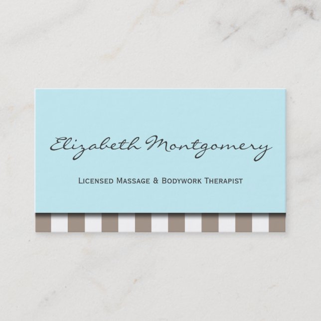 Grey Stripes Modern Appointment Business Card (Front)