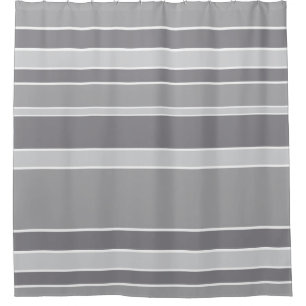 Grey stripes shower curtain