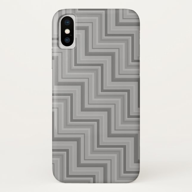Grey stripes stairs pattern Case-Mate iPhone case (Back)