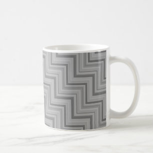 Grey stripes stairs pattern coffee mug