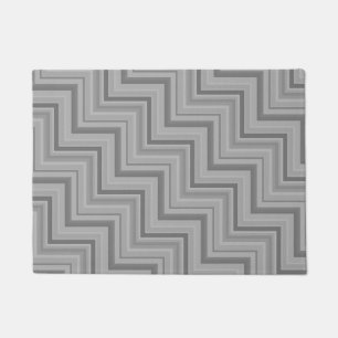Grey stripes stairs pattern doormat