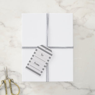 Grey Stripes, Stripes, Striped Pattern, Lines Gift Tags