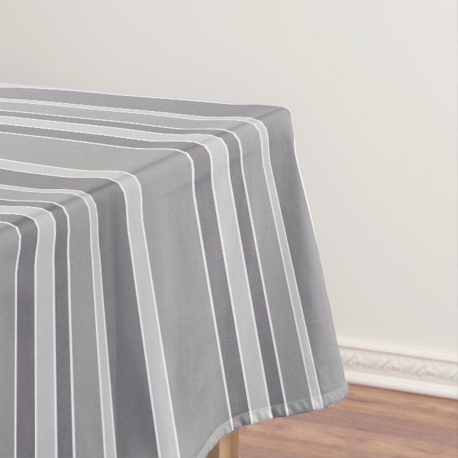Grey stripes tablecloth (In Situ)
