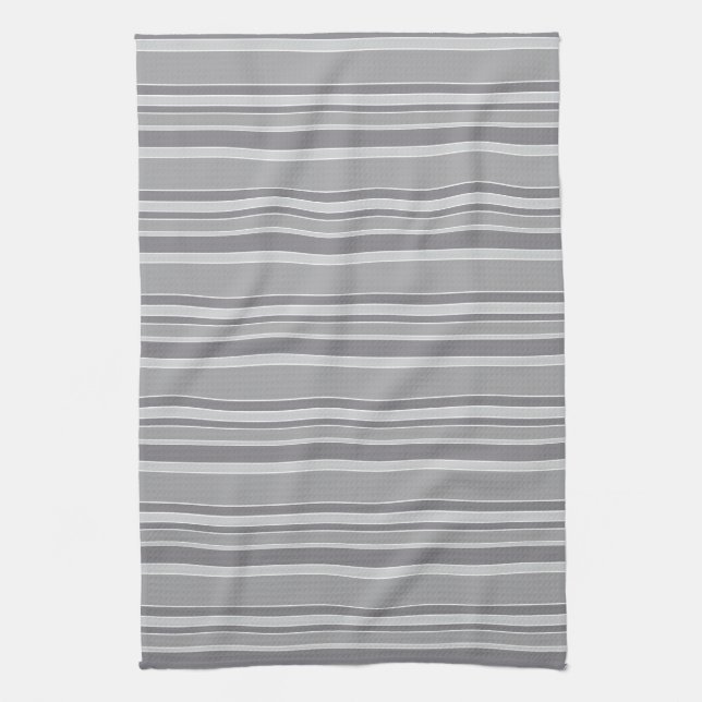 Grey stripes tea towel (Vertical)