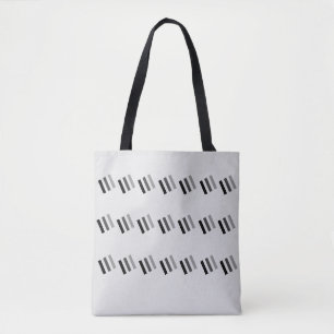 Grey Stripes Tote Bag