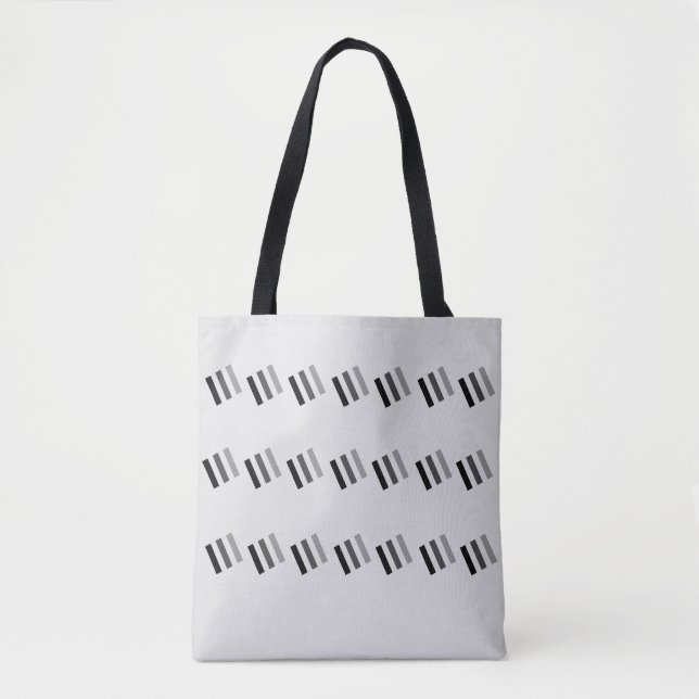 Grey Stripes  Tote Bag (Front)