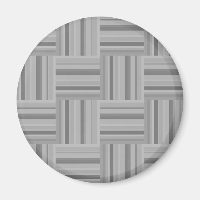 Grey stripes weave pattern magnet (Front)