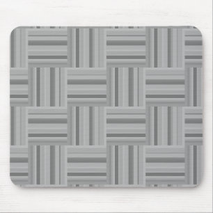 Grey stripes weave pattern mouse mat