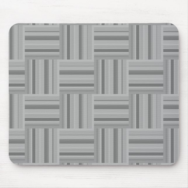 Grey stripes weave pattern mouse mat (Front)