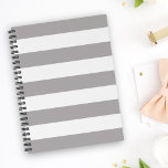 Grey Stripes, White Stripes, Striped Pattern Planner<br><div class="desc">Elegant,  stylish and sophisticated stripes in grey and white colour. Modern and trendy gift,  perfect for the stripes lover in your life.</div>