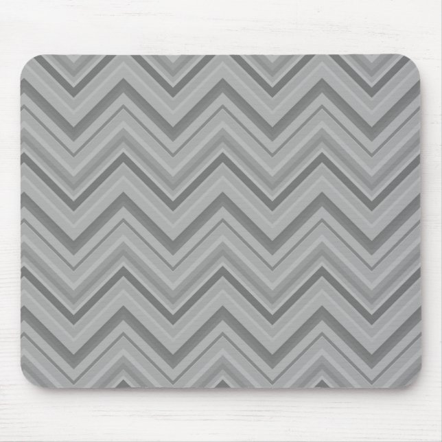 Grey stripes zigzag pattern mouse mat (Front)