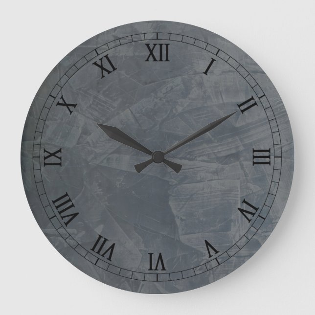 Grey Suede Large Clock (Front)