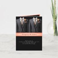  Grey Suits Peach Roses & Floral Tie