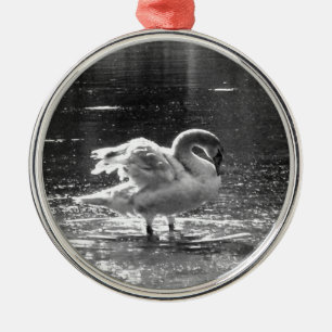 Grey Swan Holiday Ornament