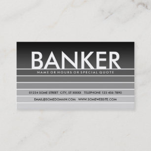 grey swatch BANKER Business Card