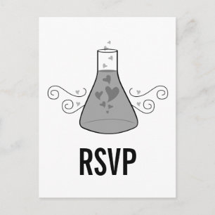 Grey Sweet Chemistry RSVP Postcard