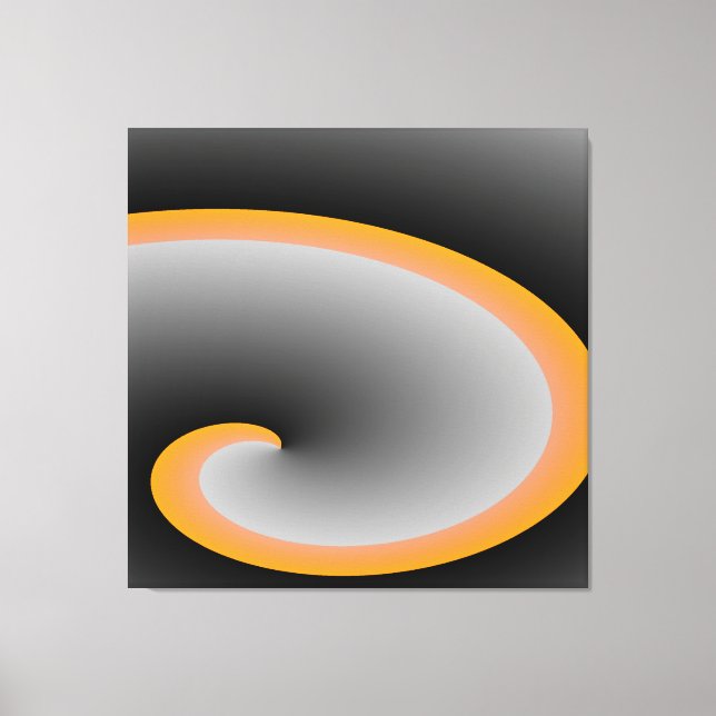 Grey Swirl modernart Canvas Print (Front)