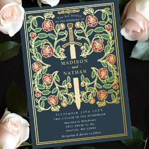 Grey Sword Floral Mediaeval Fantasy Wedding