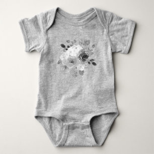 grey t-shirt baby bodysuit