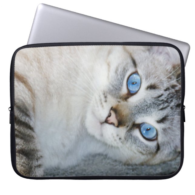 Grey Tabby Cat Laptop Sleeve (Front)