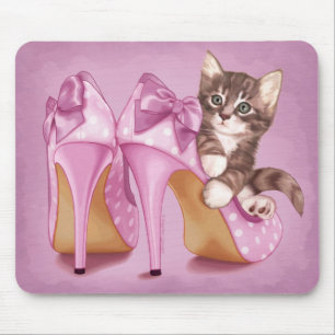 Grey Tabby Kitten Mouse Mat