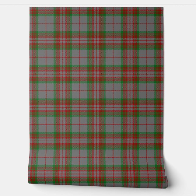 Grey Tartan Plaid Scottish Clan Wallpaper (Unrolling)