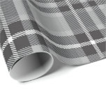 Grey Tartan Wrapping Paper<br><div class="desc">Grey tartan wrapping paper with a classic grey and white buffalo check pattern. Perfect for the winter holiday gift wrapping!</div>