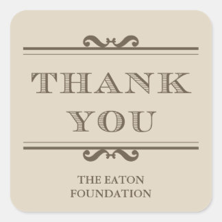 Grey taupe refine elegance thank you labels