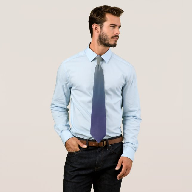 Grey-Teal-Purple Gradient Tie (In Situ)