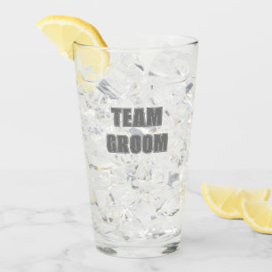 Grey Team Groom Bachelor Party Glass
