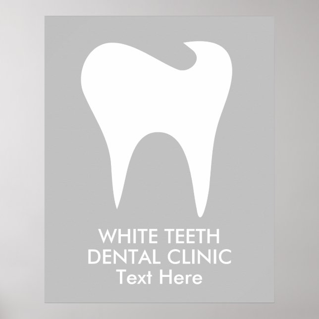 Grey teeth White Dental Clinic Poster (Front)