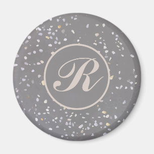 Grey Terrazzo Stone Magnet