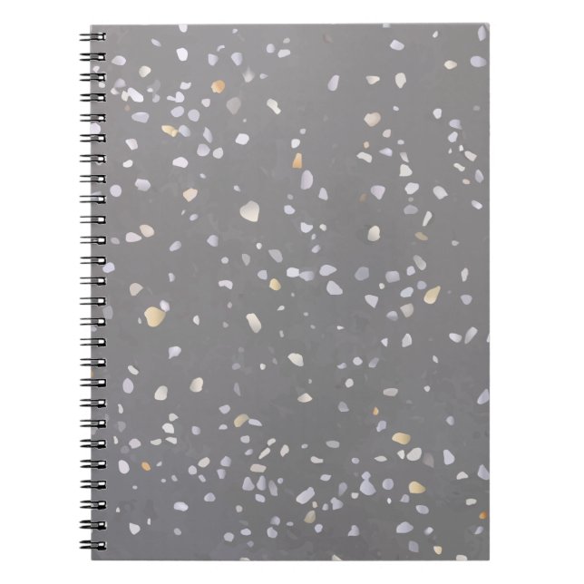 Grey Terrazzo Stone Notebook (Front)