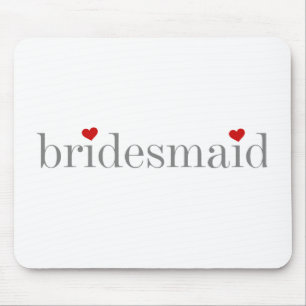 Grey Text Bridesmaid Mouse Mat