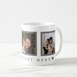 Grey Text Custom Photo Mother's Day Mug