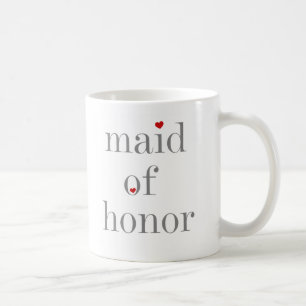 Grey Text Maid of Honour Coffee Mug